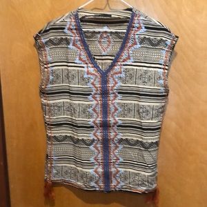 THML Aztec style short sleeve with embroidery